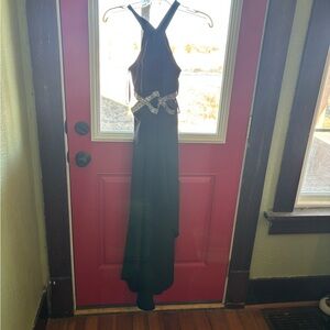 Speechless Elegant Black Dress with Metallic Details